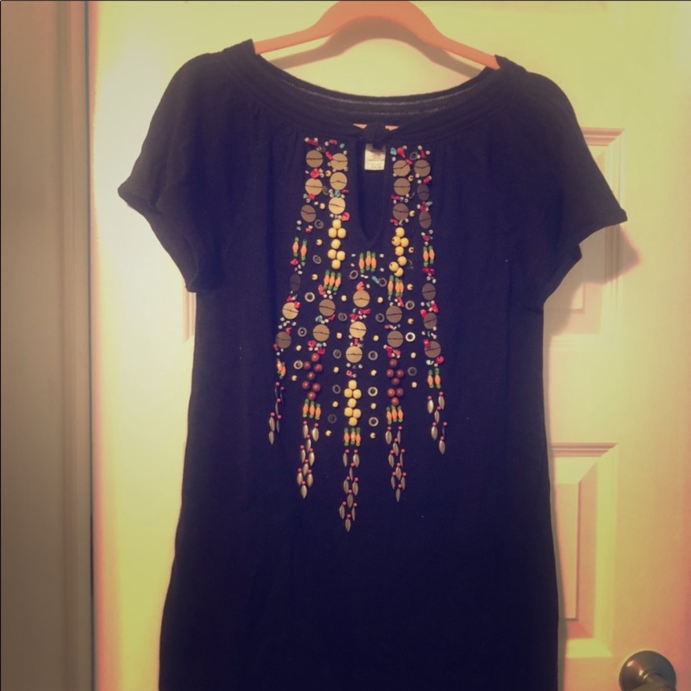 Nanette Lepore lightweight black sweater dress M